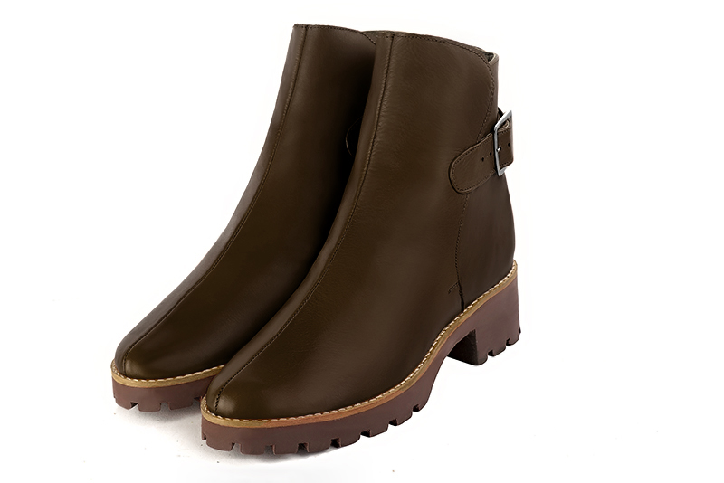 Dark brown dress booties for women - Florence KOOIJMAN